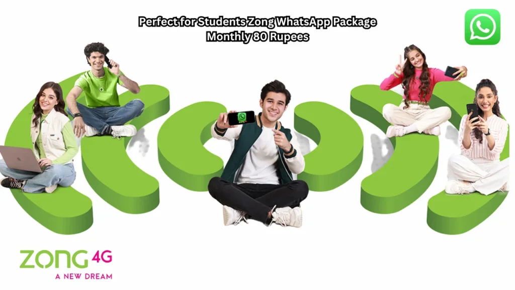 Perfect for Students Zong WhatsApp Package Monthly 80 Rupees