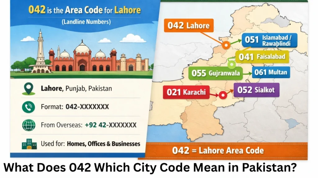 What Does 042 Which City Code Mean in Pakistan