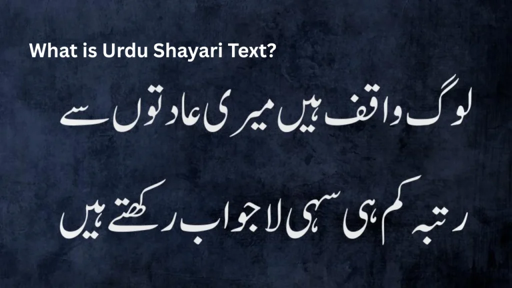 What is Urdu Shayari Text