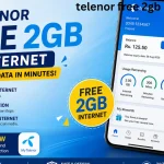 telenor free 2gb internet