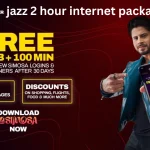jazz 2 hour internet package code