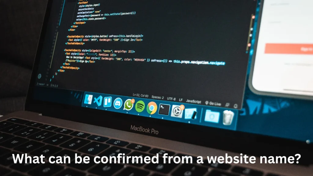 What can be confirmed from a website name?