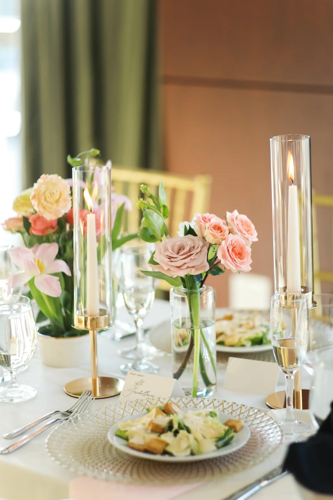 tablescape designed for a Mother's Day brunch